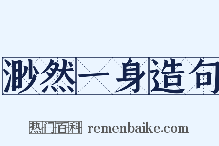 渺然一身造句是什么意思的图片